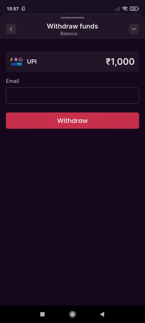 Complete your withdrawal on the Batery website.